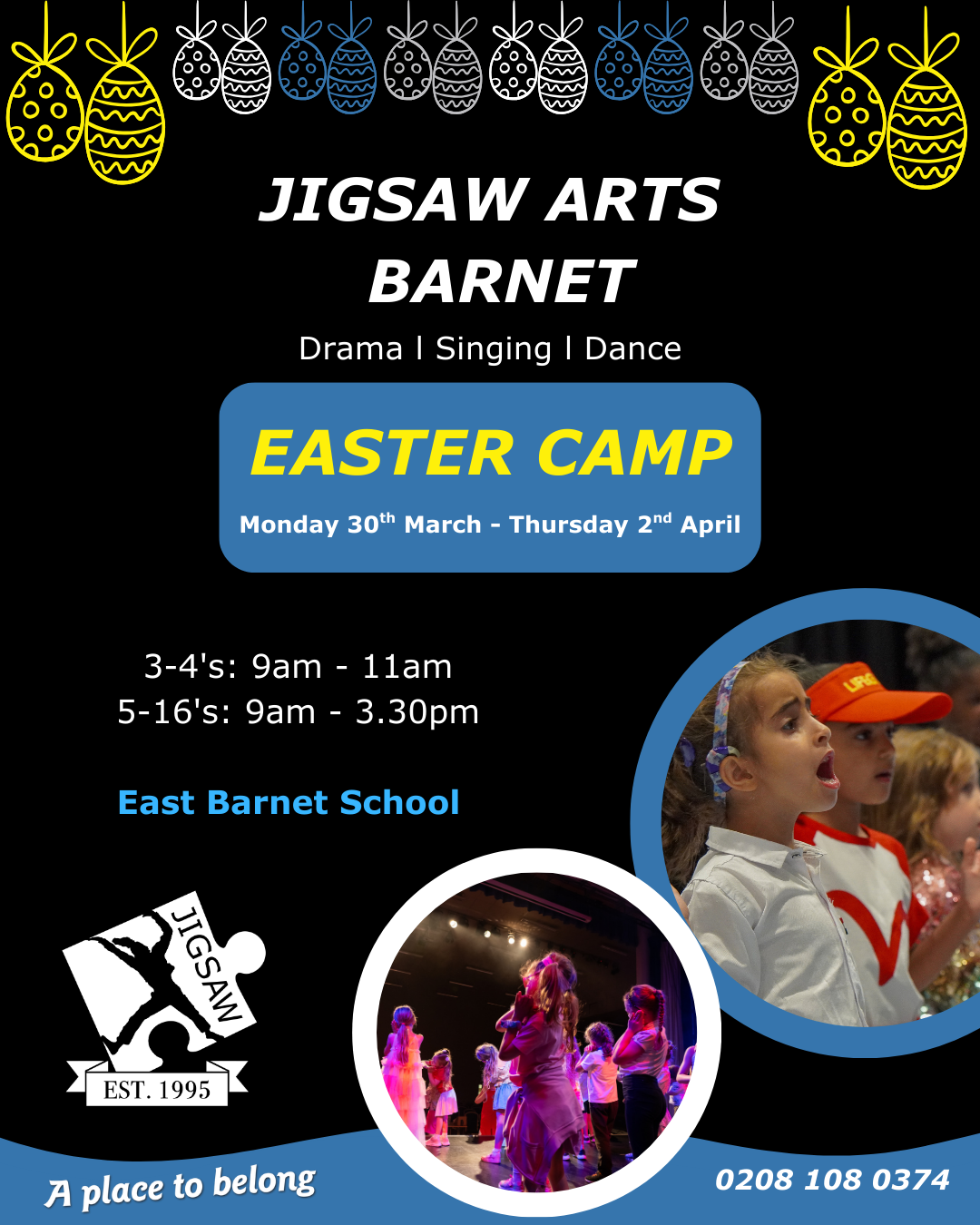 Easter Holiday Camp is Back at Jigsaw Arts Barnet! 🎭✨